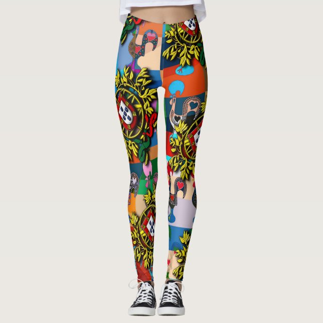 Legging Galo de Barcelona, designs portugueses (Frente)