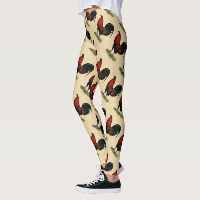 Legging Galo Vermelho Preto BB Jogo Americano (Esquerda)