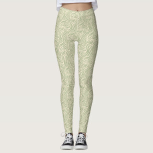 Legging Gamas de Tigre para Impressão de Animais Verdes