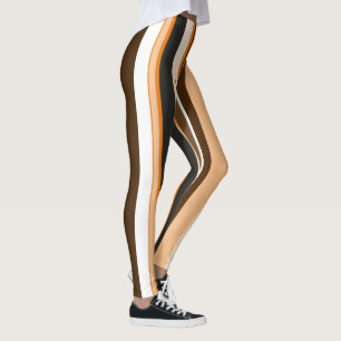 Legging Gamas Verticais Contemporâneas Laranja Eficazes
