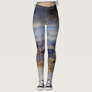 Legging Gansos que tomam uma ruptura
