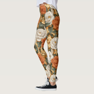 Legging Gardênias Flor Fitness Moda Gardênias Florais