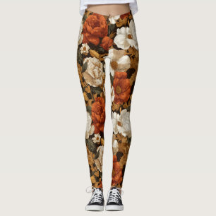 Legging Gardênias Flor Levantamento de Peso Gardênias Péta