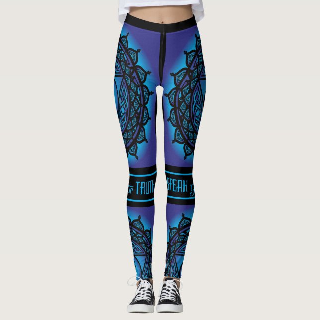 Legging Garganta tribal celta Chakra (Frente)