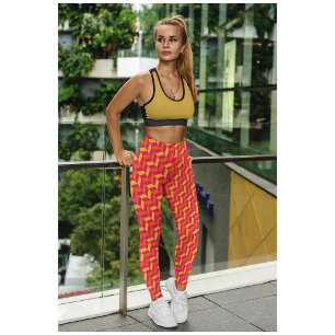 Legging Garota-Clássica Bonita Canta-Roupas-Laranja