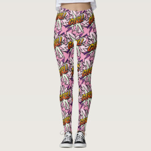 Legging Garota de arte pop de história em quadrinhos