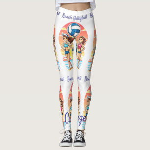Legging Garotas de Voleibol de Praia Thunder_Cove