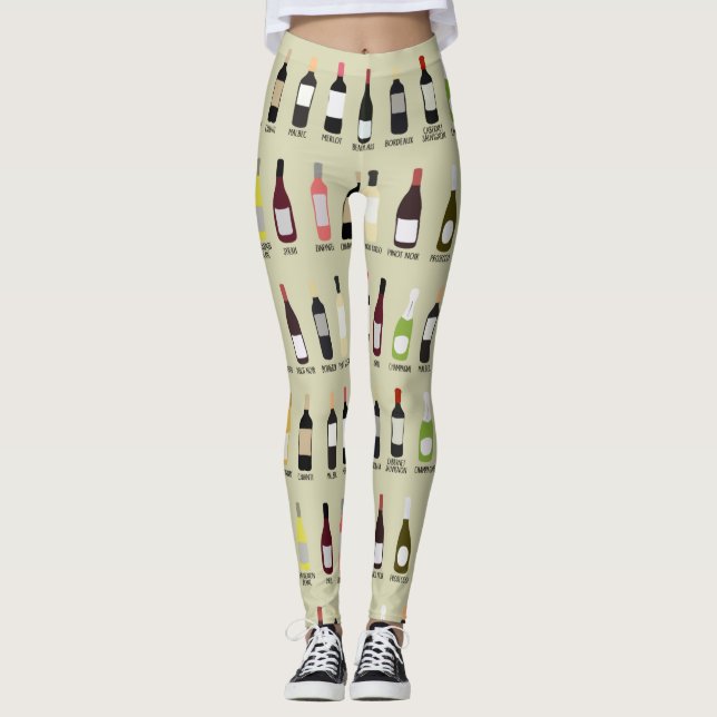 Legging Garrafas de Vinho com Nomes Patenteados (Frente)