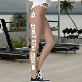 Legging Gata caramelo empoeirada branca Mãe de animal de e