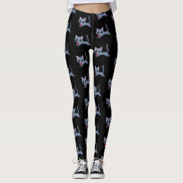 Legging Gatinho de cinza fugindo com coração