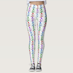 Legging Gatinho de Natal de pop Art