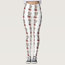 Legging Gatinho de Natal Fofo em Caixa de Presente