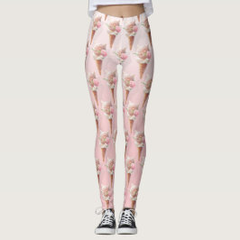 Legging Gatinho sorvete - Rosado e Sonho