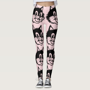 LEGGING GATO-AMOR GATO SORRÍCULAS DE RETRO DE ALOJAMENTO