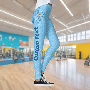 Legging Gato Azul com Pernas de Violino