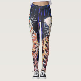 Legging Gato Bengal Neon Noir