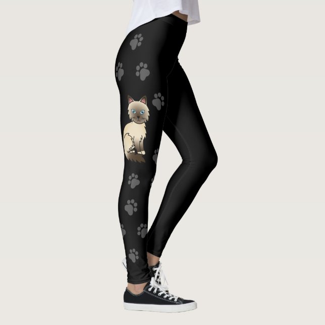 Legging Gato Birman / Ragdoll Chocolate Point & Patinhas P (Direita)