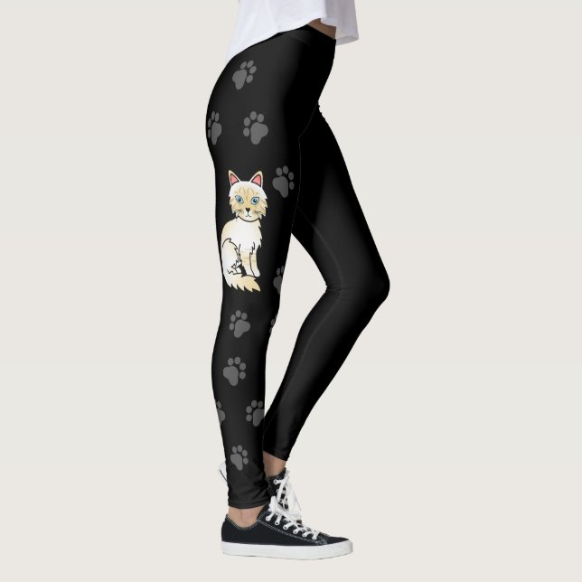 Legging Gato Birman / Ragdoll Tabby Cream Point & Patas Fo (Direita)