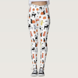 Legging Gato Bonito de Halloween Spooky