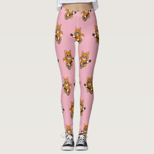 Legging Gato Branco De Cor Laranja Cura A Tocar Cartografi