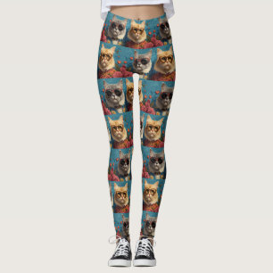 Legging Gato de Angora Turco com Dia de os namorados de Ro