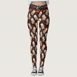Legging Gato de Ativação do Gato Maneki Neko