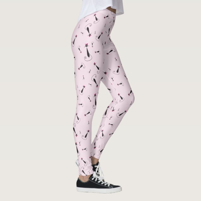 Legging Gato de Chapéu Rosa (Direita)