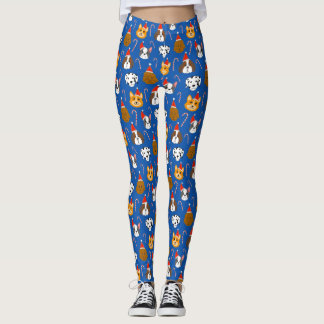 Legging Gato de Natal Bonito, Padrão