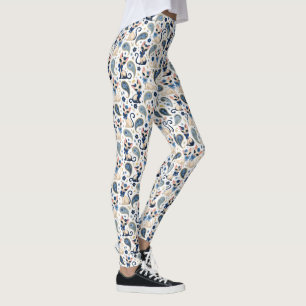 Legging Gato Paisley Vintage dos anos 60 