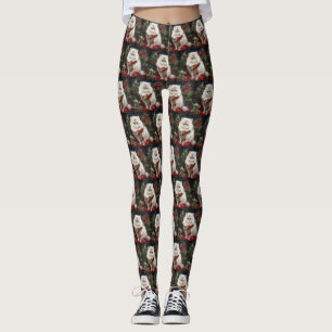Legging Gato Persa no Natal da Neve