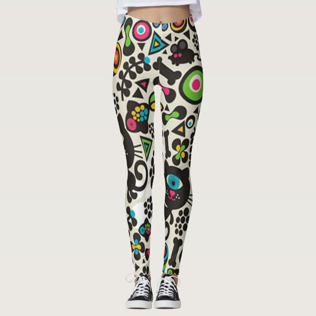 Legging Gato Preto de Um Olho (Frente)