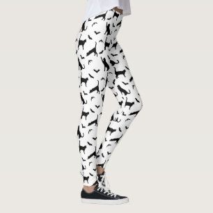 Legging Gato Preto E Formas De Morcego Padrão Fofo De Hall