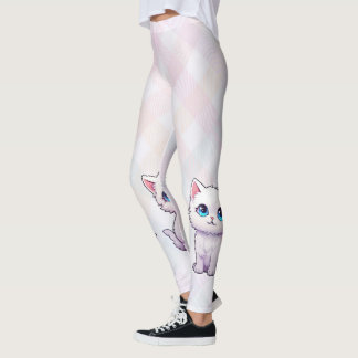 Legging Gato Rosa Gelado