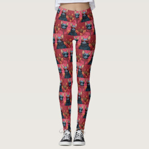 Legging Gato Sphynx com Rosas do Coração Dia dos Namorados