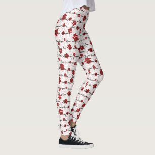 Legging Gatos de Cartas de Amor em Branco