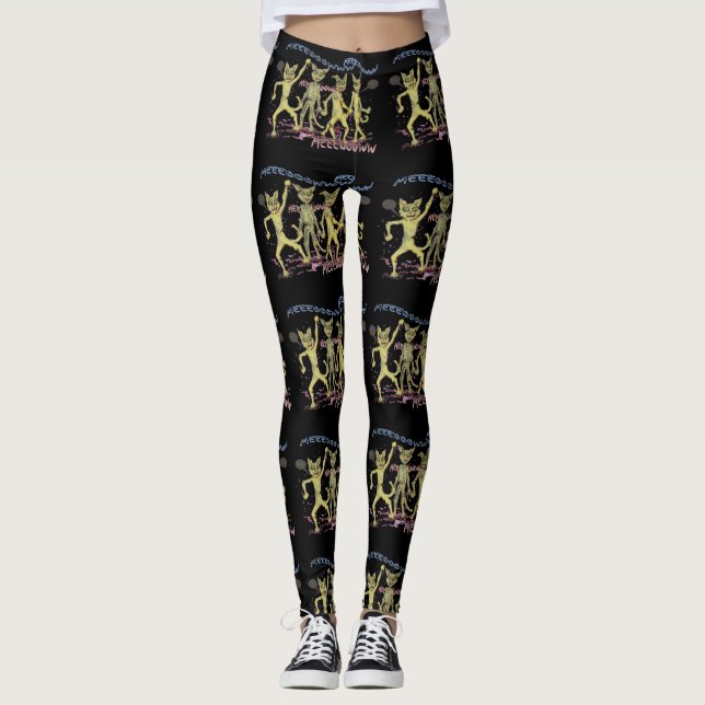 Legging Gatos do zombi (Frente)