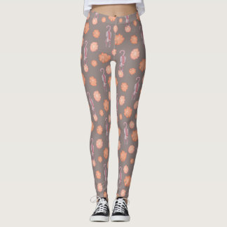 Legging Gatos e caneleiras das flores