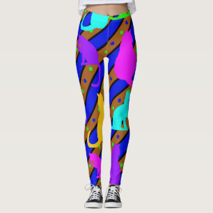 Legging Gatos e polkadots Coloridos
