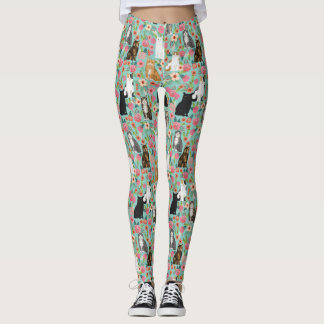 Legging Gatos Florais Mint Vintage floral