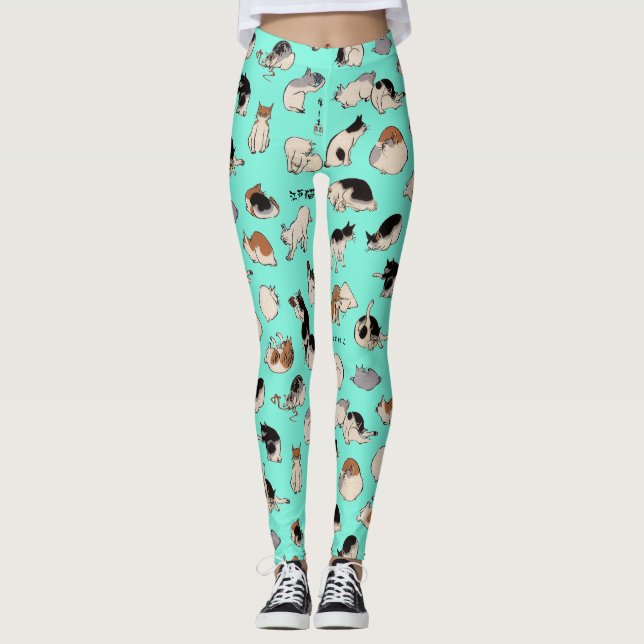 Legging Gatos Japoneses (Incháveis A Cores) (Frente)