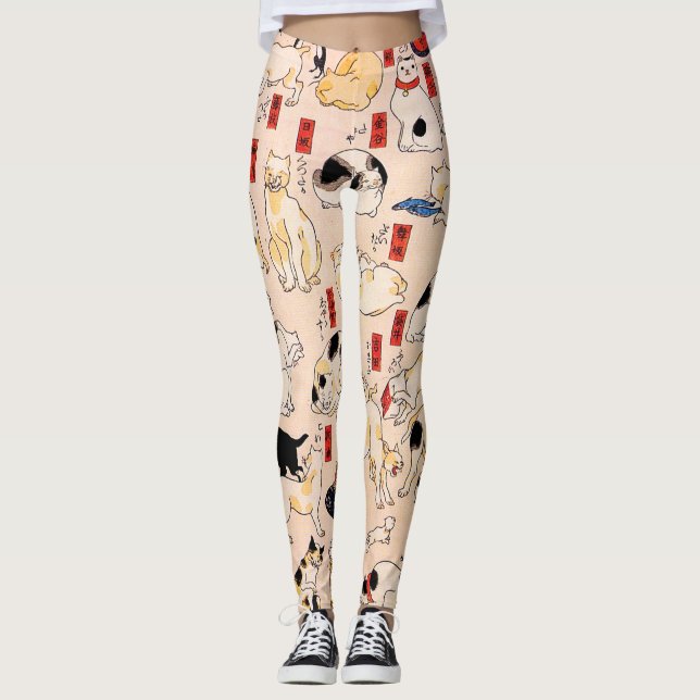 Legging Gatos por Utagawa Kuniyoshi (Frente)