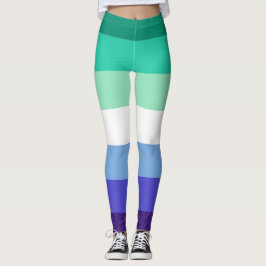 Legging Gay Men Sinalizador Verde Azul Púrpura Branco LGBT
