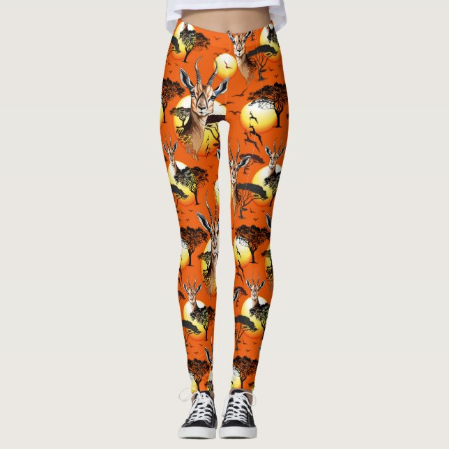 Legging Gazelle African Antelope Wild Animal (Frente)