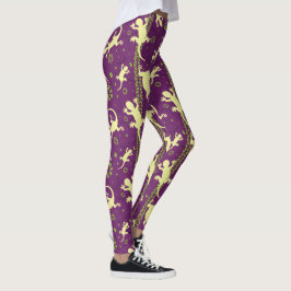 Legging Gecko Lizard Purple