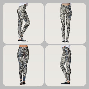 Legging Gelosos Ramos Árvore de Inverno Fotografia da Natu