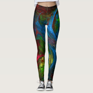 Legging Genesis Blue Abstrato Art