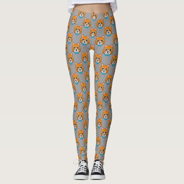 Legging Gengibre Feliz e Bonito com Papillon (Frente)