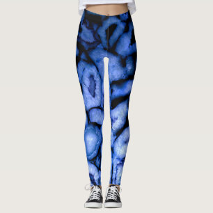 Legging Geodes de Agato do Quartz Azul