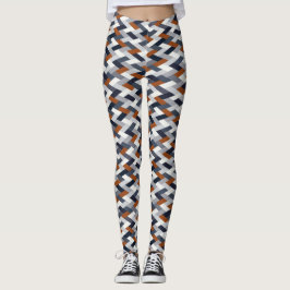 Legging Geometria da ferrugem do marinho VIB C