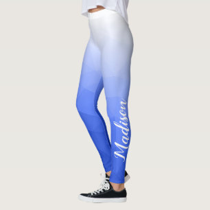 Legging Geometria de Gradiente Azul Escuro Nome do Padrão